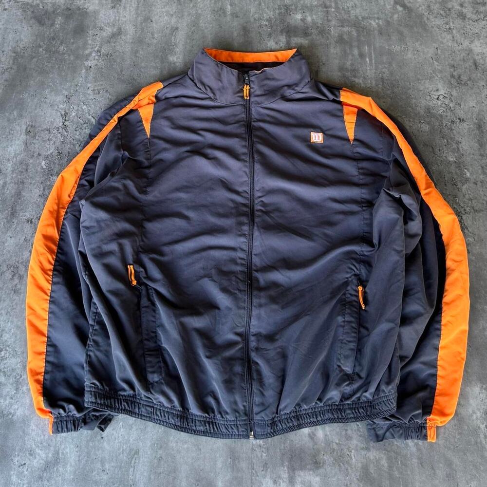 Vintage Y2K Wilson Skater Tech Cyber Grunge Windbreaker Jacket